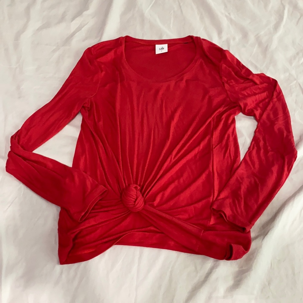 Cabi long sleeve red top